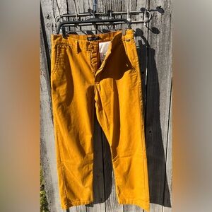 Authentic Van’s Men’s Chinos In Mustard Yellow.